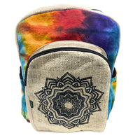 Tiedye Hemp Large Backpack - Mandala Dress Loud