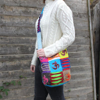 Ethnic Sling Bag - Sand / Peace Dress Loud