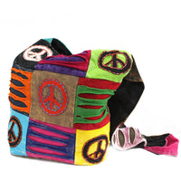 Ethnic Sling Bag - Sand / Peace Dress Loud