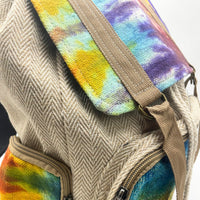 Tiedye Hemp Large Square Backpack Dress Loud