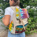 Tiedye Hemp Large Square Backpack Dress Loud