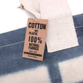 Natural Tye-Dye Cotton Bag (8oz) - 38x42x12cm - Sky Blue Blocks - Natural Handle Dress Loud