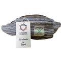 Cotton Hemp Style Belt (or Fanny) Bag - Blue Dress Loud