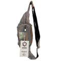 Cotton Hemp Style Belt (or Fanny) Bag - Blue Dress Loud