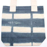 Natural Tye-Dye Cotton Bag (8oz) - 38x42x12cm - Grey Blocks - Natural Handle Dress Loud