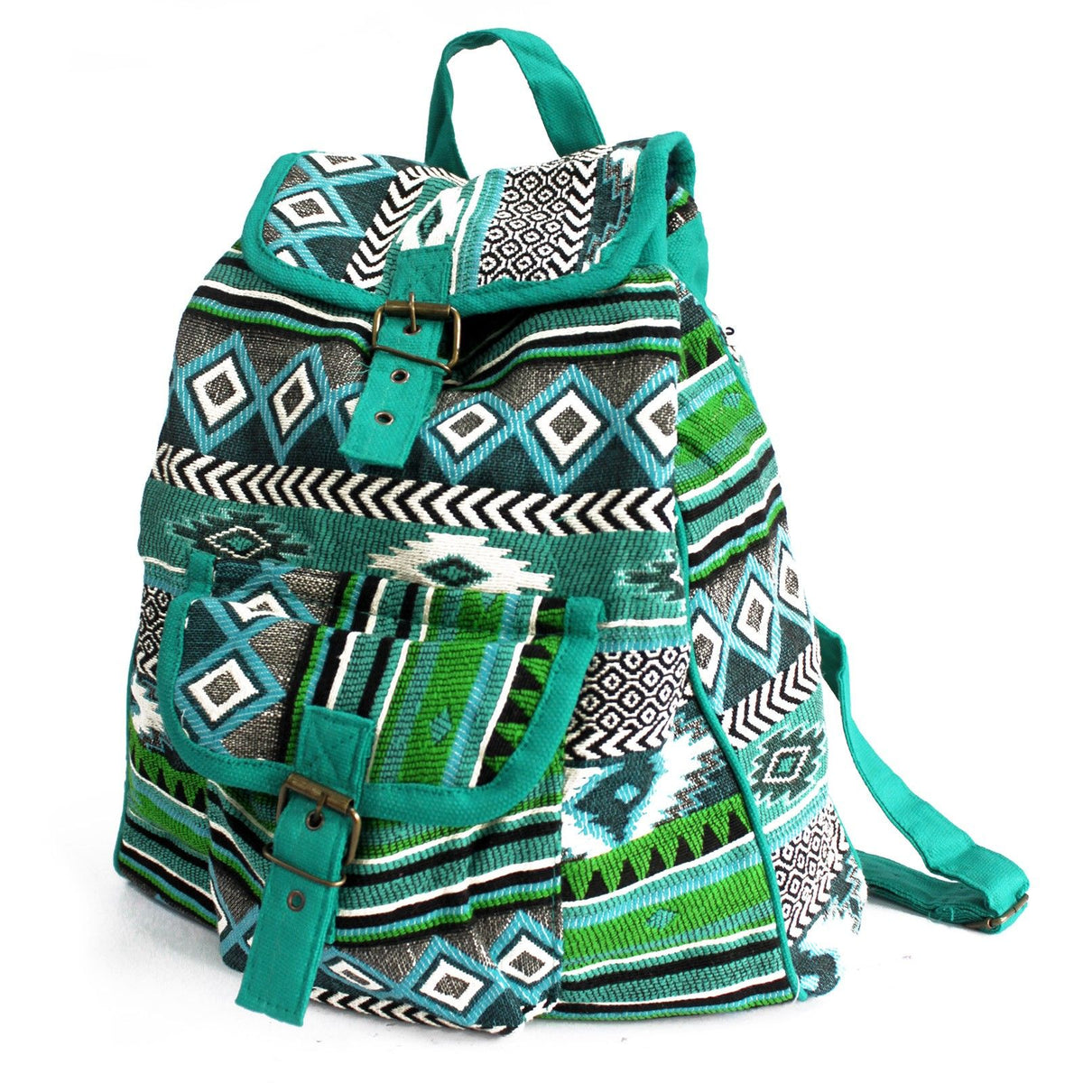 Jacquard Bag - Teal Backpack Dress Loud