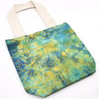 Tye-Dye Cotton Bag (6oz) - 38x42x12cm -  Mandela - Green/Blue - Natural Handle Dress Loud