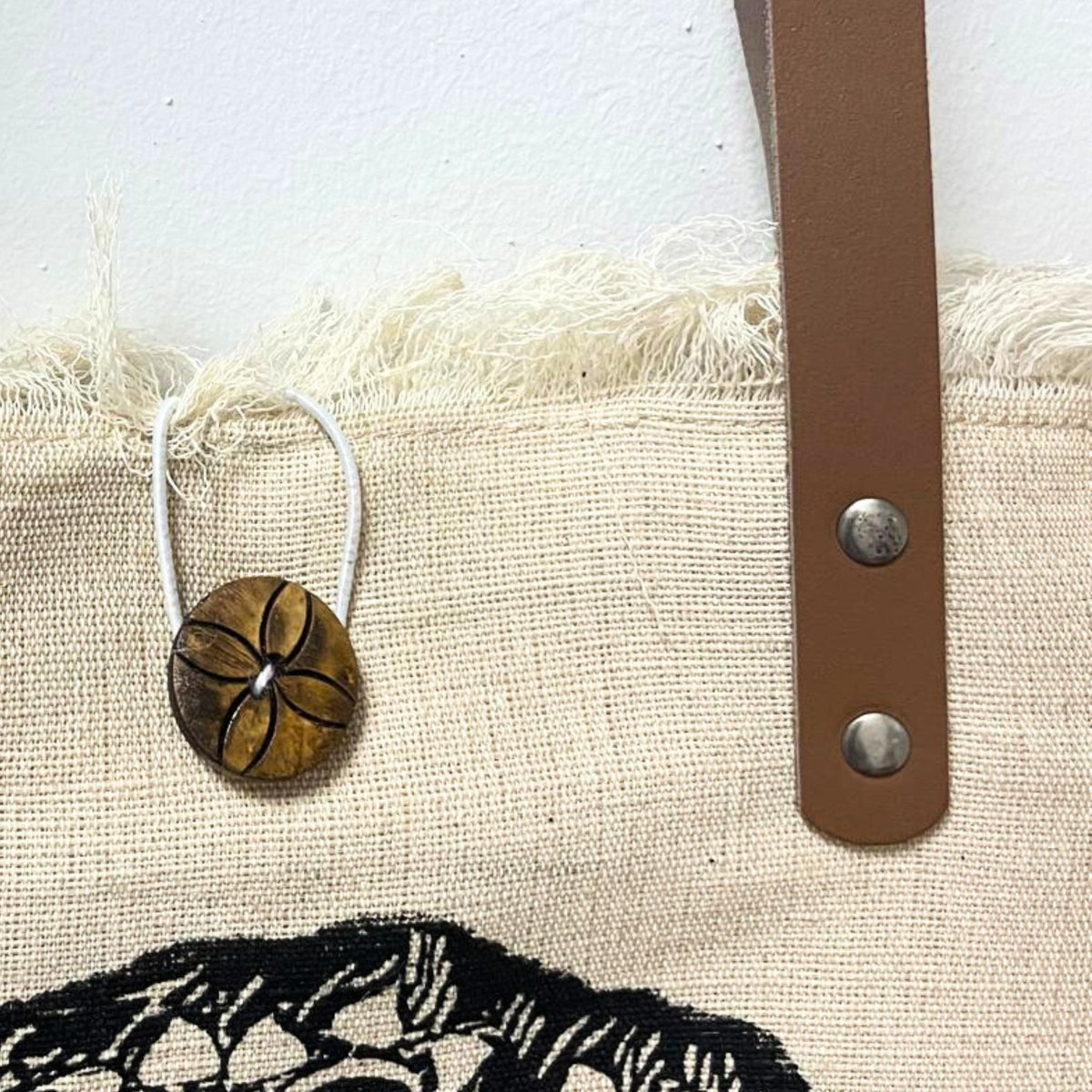 Natural Tote Bag Leather Handle - Inspiration Dress Loud