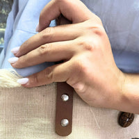 Natural Tote Bag Leather Handle - Mandela Dress Loud