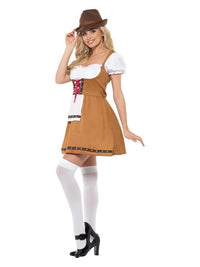 Bavarian Beer Maid Costume, Brown Dress Loud