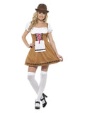 Bavarian Beer Maid Costume, Brown Dress Loud