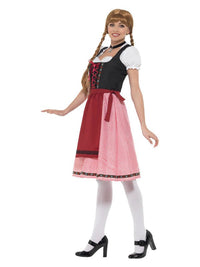 Bavarian Tavern Maid Costume, Red & Black Dress Loud