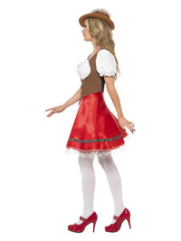 Bavarian Wench Costume, White & Red Dress Loud