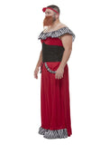 Bearded Lady Costume, Red Dress Loud