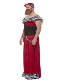 Bearded Lady Costume, Red Dress Loud