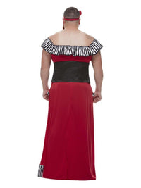 Bearded Lady Costume, Red Dress Loud