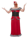 Bearded Lady Costume, Red Dress Loud