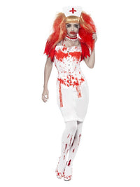 Blood Drip Nurse Costume, White Dress Loud