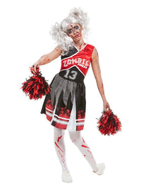 Cheerleader Zombie Costume, Red Dress Loud