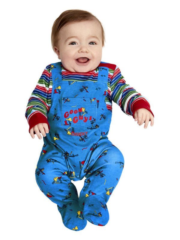 Chucky Baby Costume, Blue & Red Dress Loud