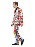 Comic Strip Suit, Red & White Dress Loud