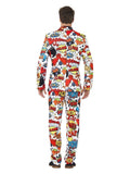 Comic Strip Suit, Red & White Dress Loud