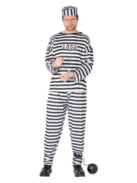 Convict Costume, Black & White Dress Loud