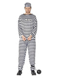 Convict Costume, Black & White Dress Loud