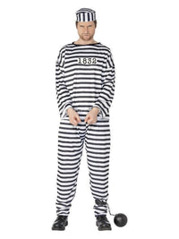 Convict Costume, Black & White Dress Loud