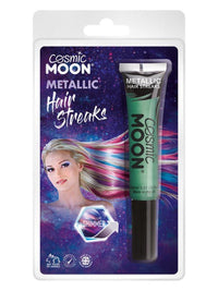 Cosmic Moon Metallic Hair Streaks, Blue Dress Loud