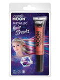 Cosmic Moon Metallic Hair Streaks, Red Dress Loud