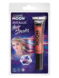 Cosmic Moon Metallic Hair Streaks, Red Dress Loud