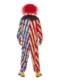 Creepy Clown Costume, Red & Blue Dress Loud
