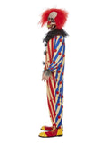 Creepy Clown Costume, Red & Blue Dress Loud