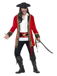 Curves Pirate Captain Costume, Red Dress Loud