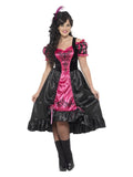 Curves Sassy Saloon Costume, Pink Dress Loud