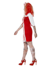 Curves Zombie Nurse Costume, White Dress Loud