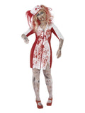 Curves Zombie Nurse Costume, White Dress Loud