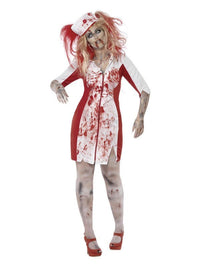 Curves Zombie Nurse Costume, White Dress Loud
