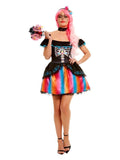 Day of the Dead Senorita Ombre Costume, Black Dress Loud