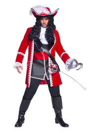 Deluxe Authentic Pirate Captain Costume, Red Dress Loud