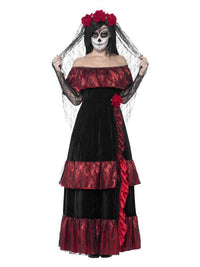 Deluxe Day of the Dead Bride Costume, Black Dress Loud