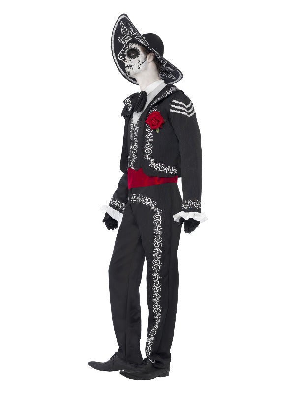 Deluxe Day of the Dead Señor Bones Costume, Black Dress Loud