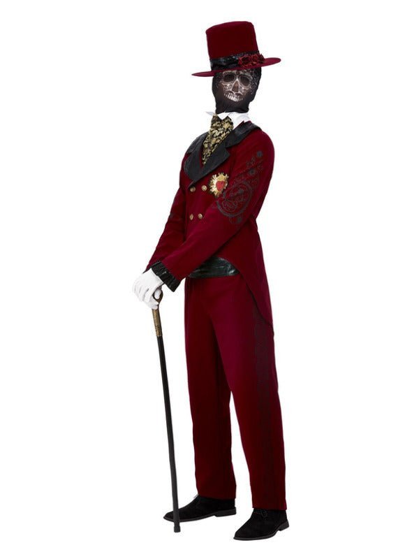 Deluxe DOTD Sacred Heart Groom Costume, Burgundy Dress Loud
