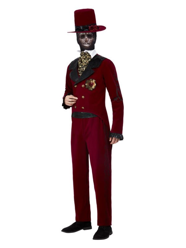 Deluxe DOTD Sacred Heart Groom Costume, Burgundy Dress Loud