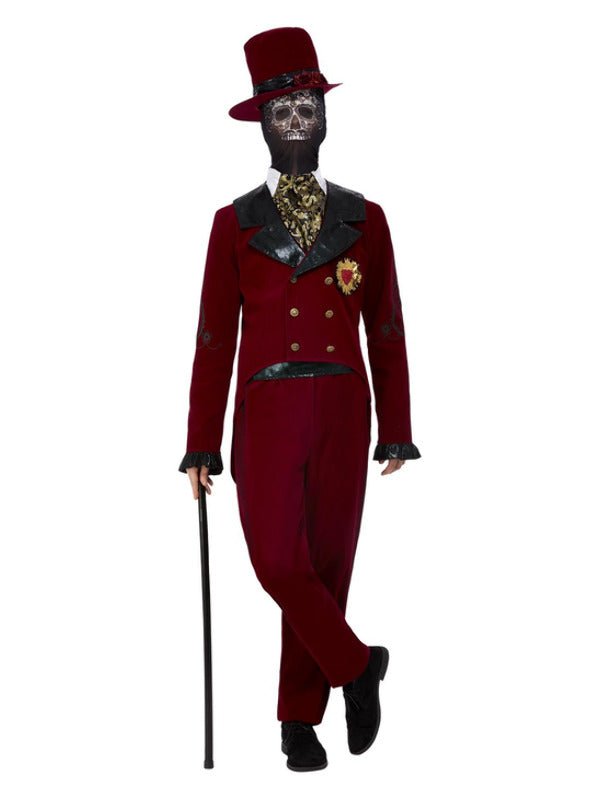 Deluxe DOTD Sacred Heart Groom Costume, Burgundy Dress Loud