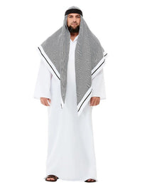 Deluxe Fake Sheikh Costume, White Dress Loud