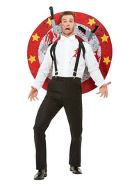 Deluxe Knife Thrower Costume, Red & White Dress Loud