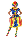 Deluxe Light Up Carousel Clown Costume, Multi-Colo Dress Loud