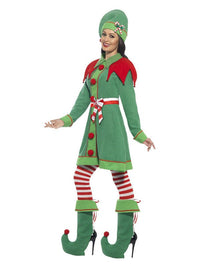 Deluxe Miss Elf Costume, Green Dress Loud